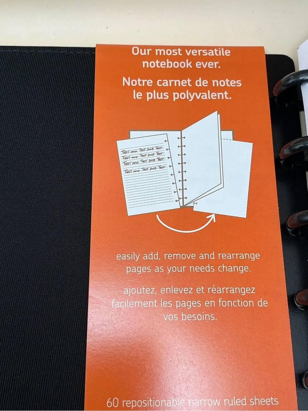 Staples Arc Neoprene Discbound Notebook 8.5x11